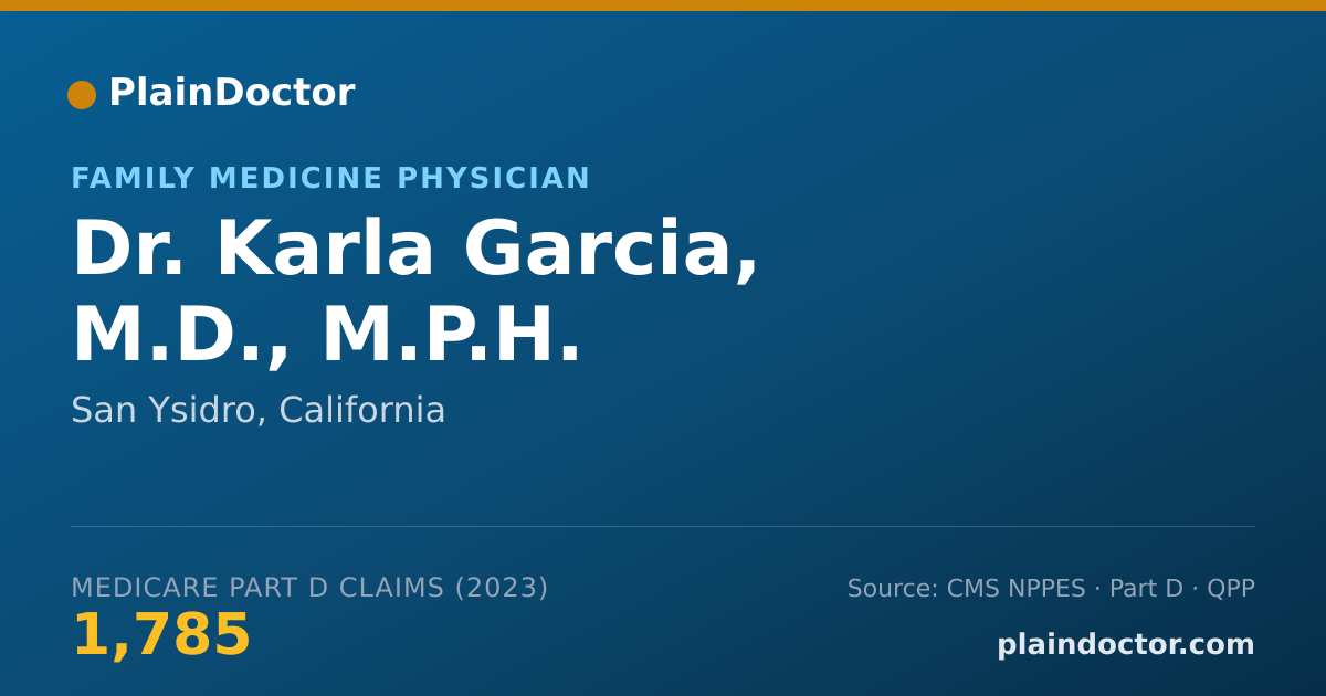 Shareable card for Karla Garcia, M.D., M.P.H. - Family Medicine Physician, San Ysidro, CA