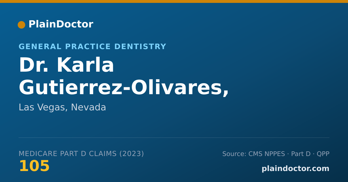 Shareable card for Karla Gutierrez-Olivares, DDS - General Practice Dentistry, Las Vegas, NV