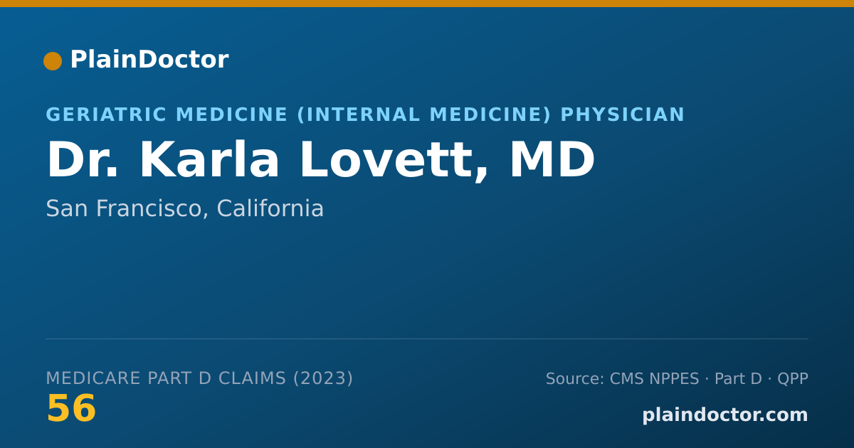 Shareable card for Karla Lovett, MD - Geriatric Medicine (Internal Medicine) Physician, San Francisco, CA