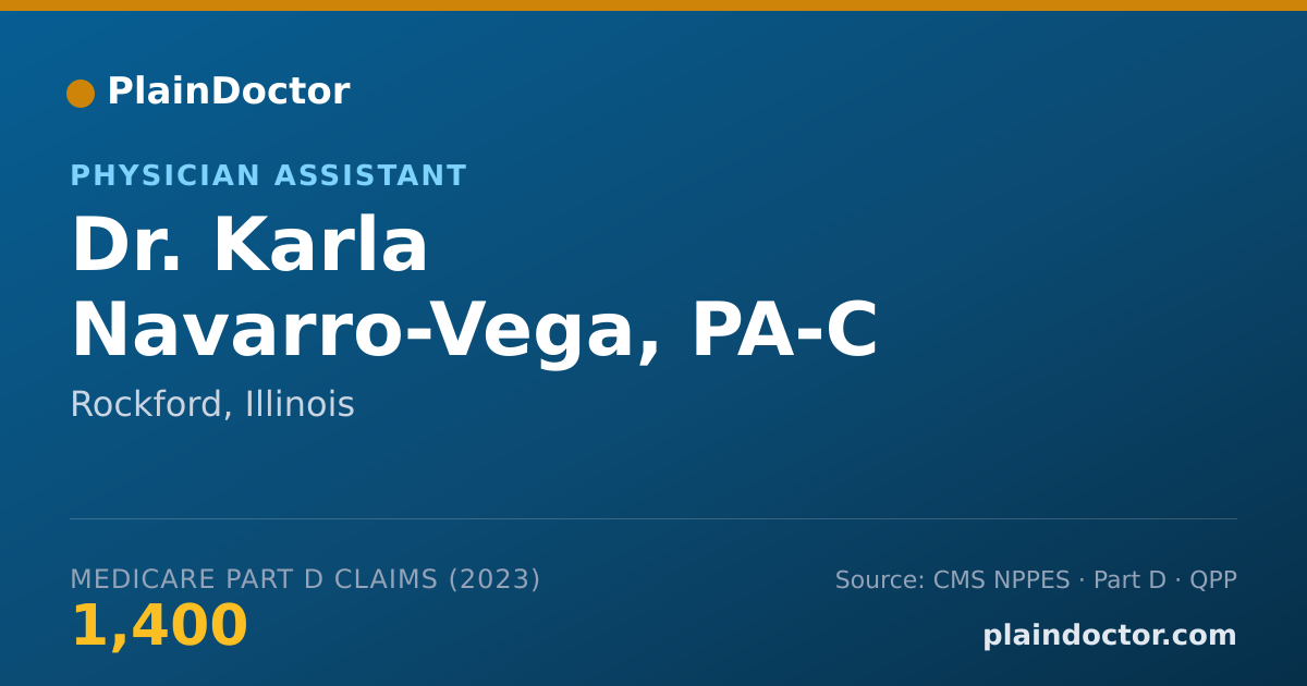 Shareable card for Karla Navarro-Vega, PA-C - Physician Assistant, Rockford, IL