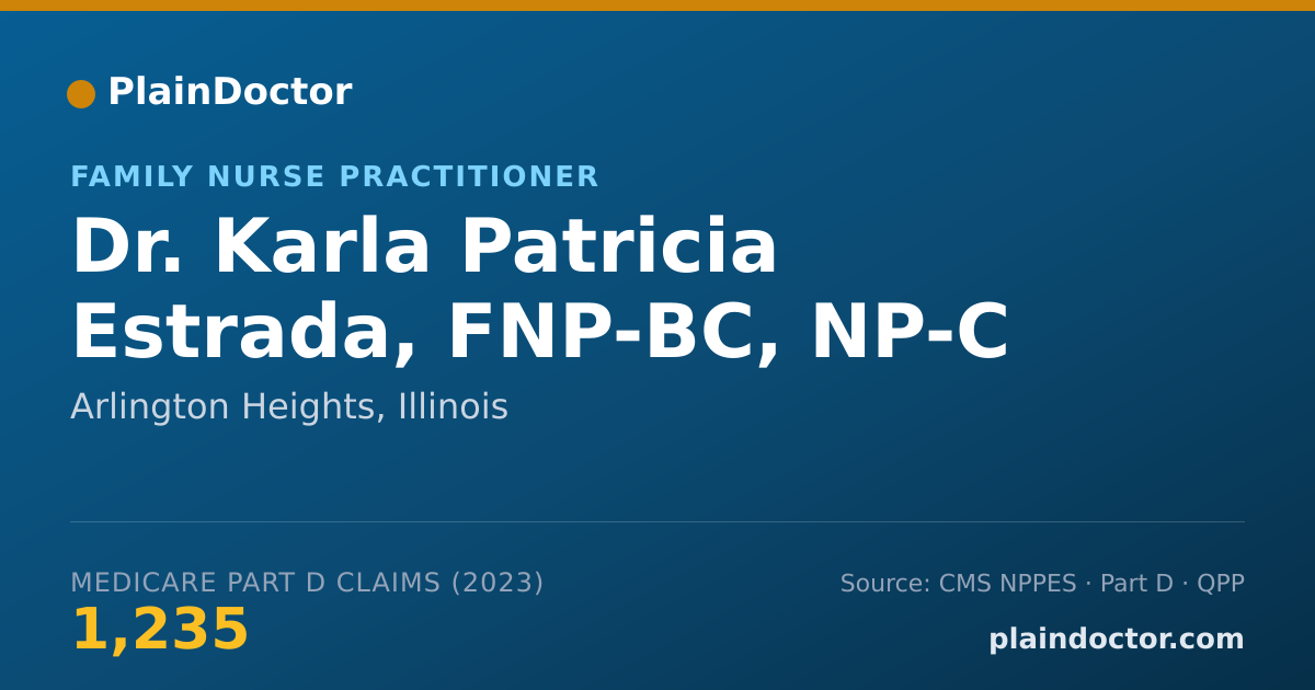 Shareable card for Karla Patricia Estrada, FNP-BC, NP-C - Family Nurse Practitioner, Arlington Heights, IL