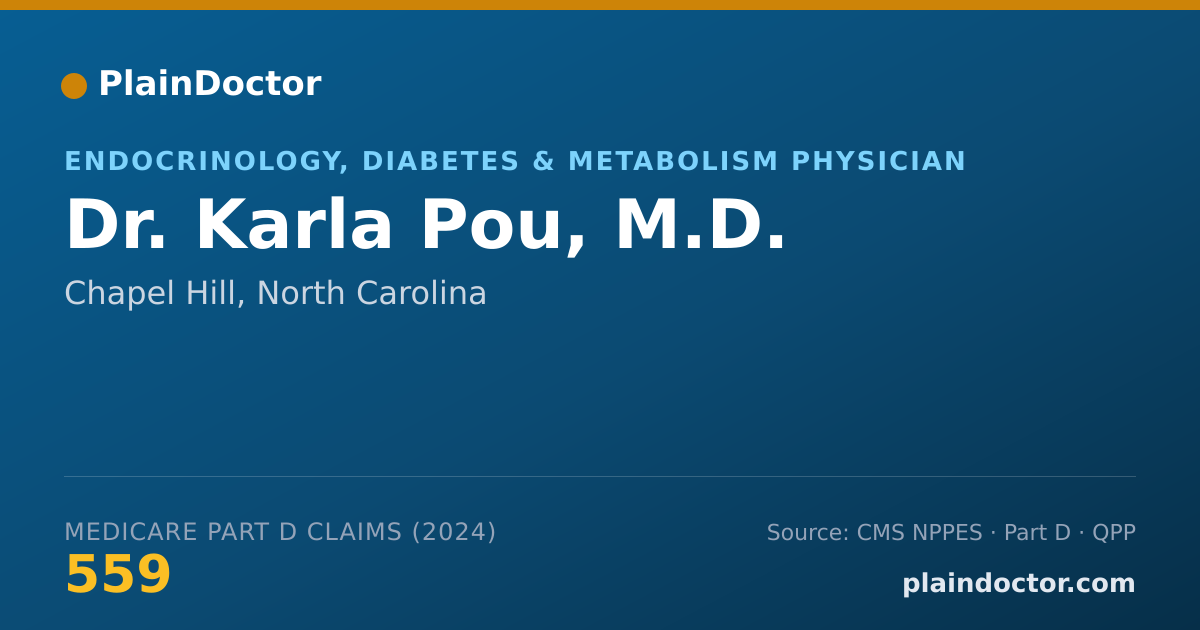 Shareable card for Karla Pou, M.D. - Endocrinology, Diabetes & Metabolism Physician, Chapel Hill, NC