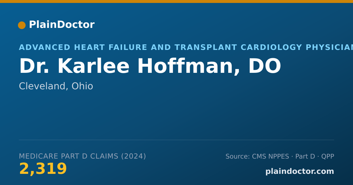 Shareable card for Karlee Hoffman, DO - Advanced Heart Failure and Transplant Cardiology Physician, Cleveland, OH