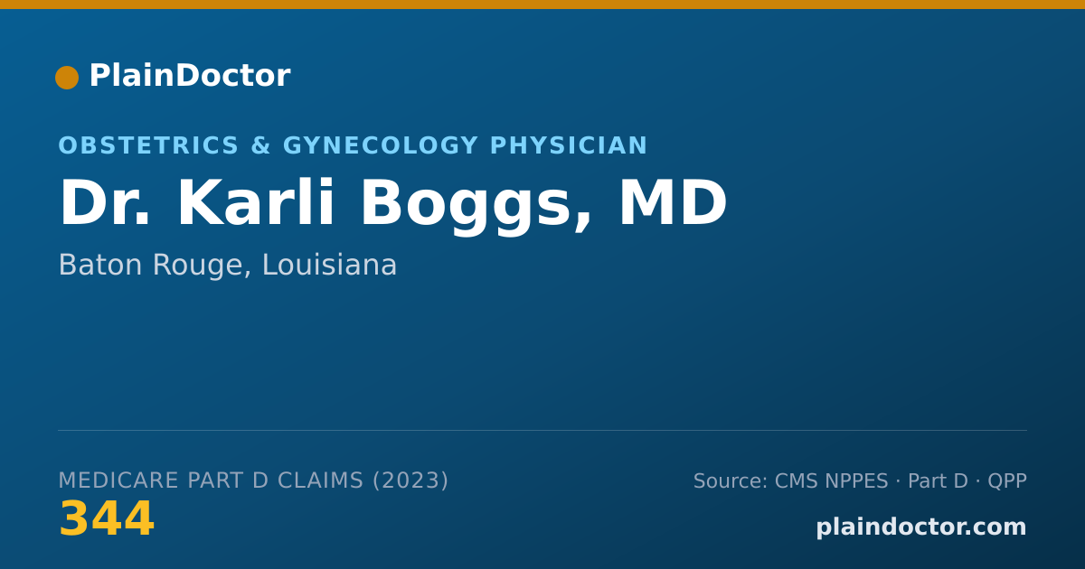 Shareable card for Karli Boggs, MD - Obstetrics & Gynecology Physician, Baton Rouge, LA