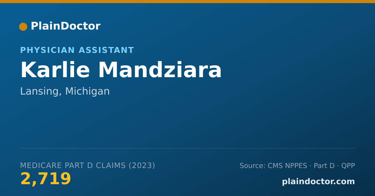 Shareable card for Karlie Mandziara - Physician Assistant, Lansing, MI