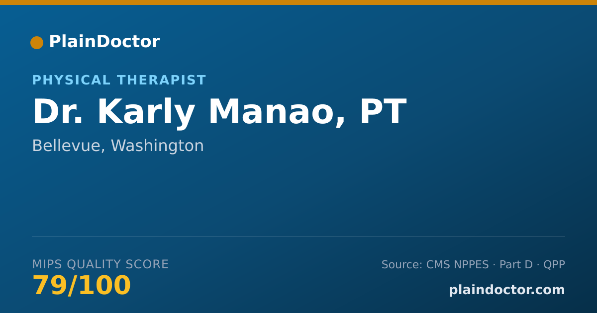 Shareable card for Karly Manao, PT - Physical Therapist, Bellevue, WA