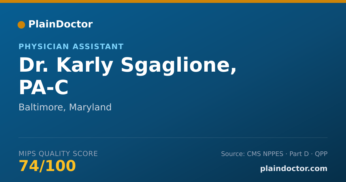 Shareable card for Karly Sgaglione, PA-C - Physician Assistant, Baltimore, MD