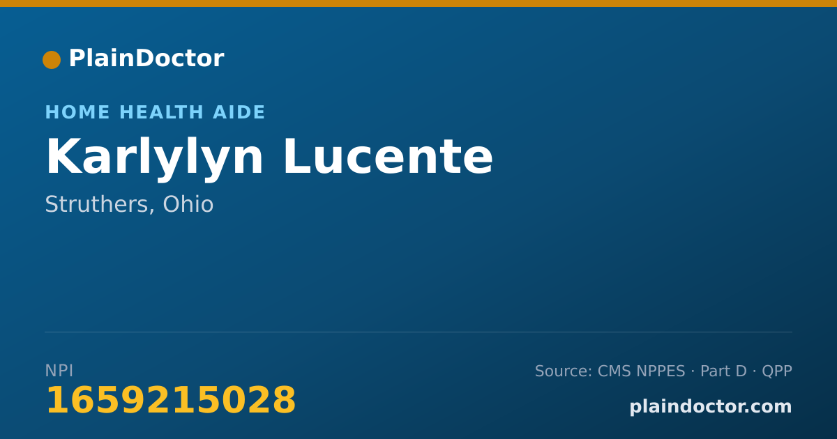 Shareable card for Karlylyn Lucente - Home Health Aide, Struthers, OH