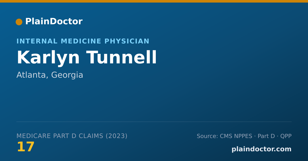 Shareable card for Karlyn Tunnell - Internal Medicine Physician, Atlanta, GA