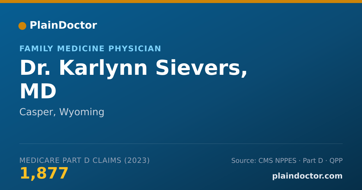 Shareable card for Karlynn Sievers, MD - Family Medicine Physician, Casper, WY