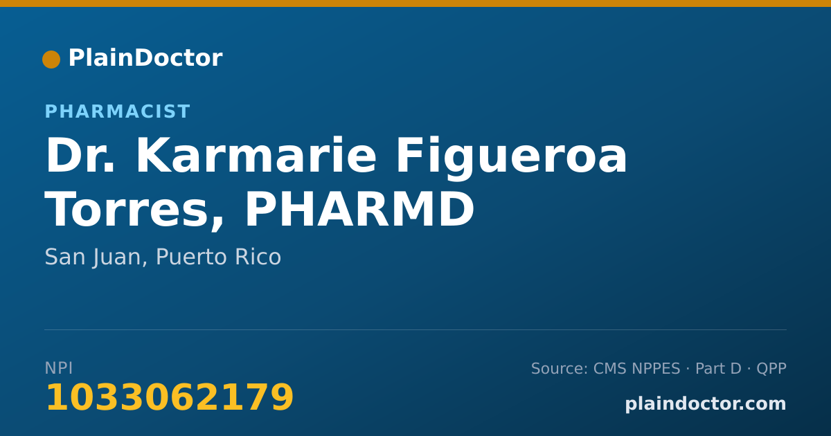 Shareable card for Karmarie Figueroa Torres, PHARMD - Pharmacist, San Juan, PR
