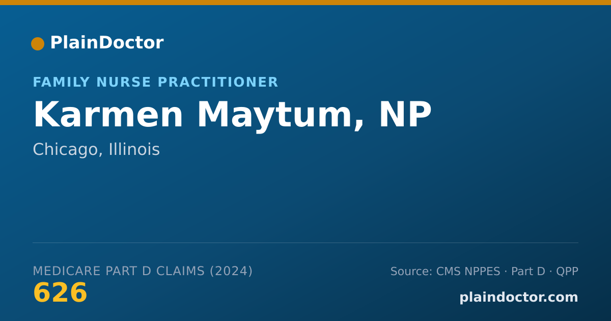 Shareable card for Karmen Maytum, NP - Family Nurse Practitioner, Chicago, IL