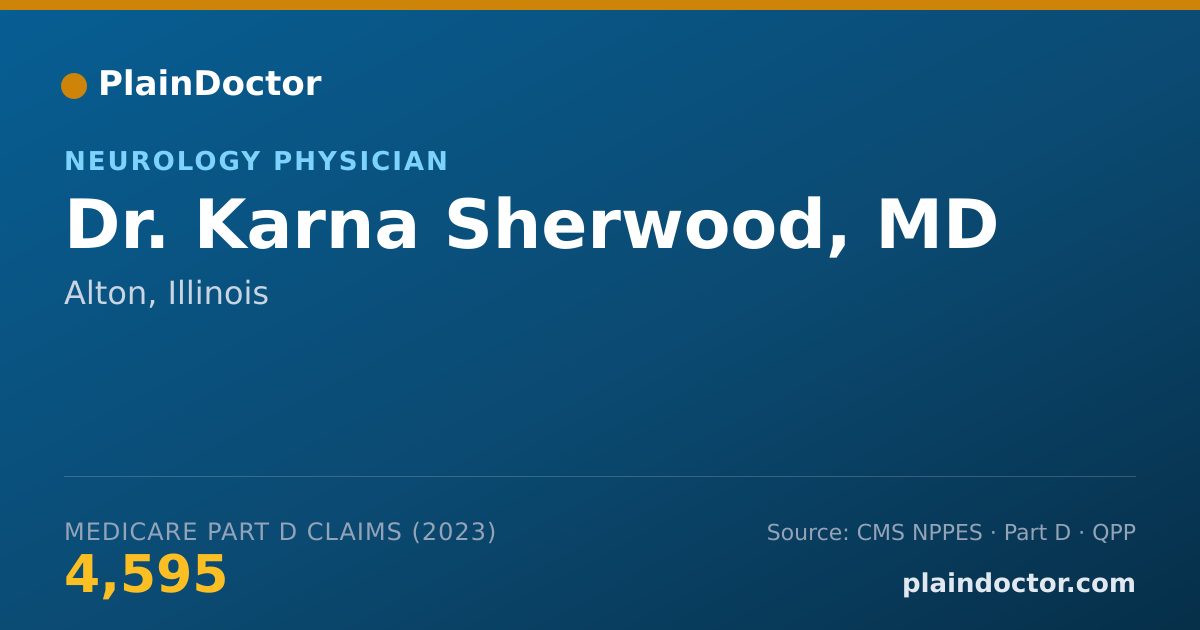 Shareable card for Karna Sherwood, MD - Neurology Physician, Alton, IL