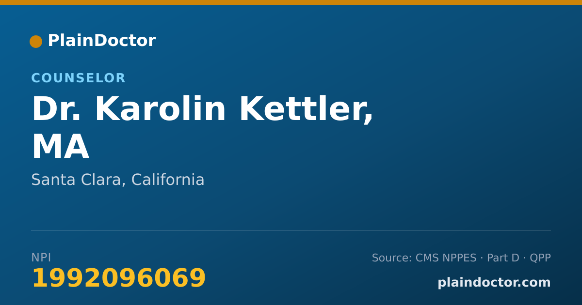 Shareable card for Karolin Kettler, MA - Counselor, Santa Clara, CA
