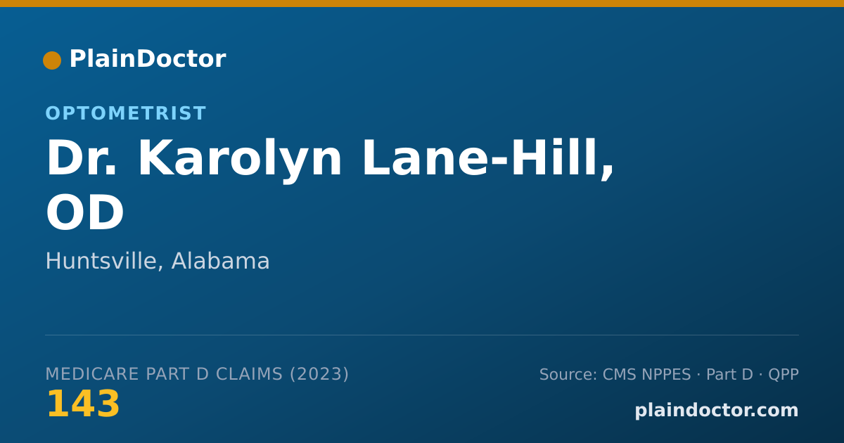 Shareable card for Karolyn Lane-Hill, OD - Optometrist, Huntsville, AL