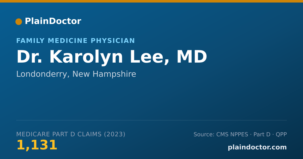 Shareable card for Karolyn Lee, MD - Family Medicine Physician, Londonderry, NH