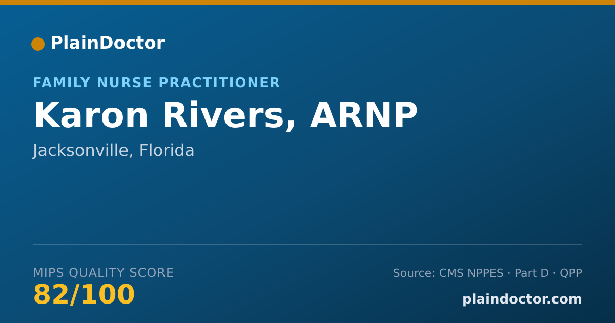Shareable card for Karon Rivers, ARNP - Family Nurse Practitioner, Jacksonville, FL