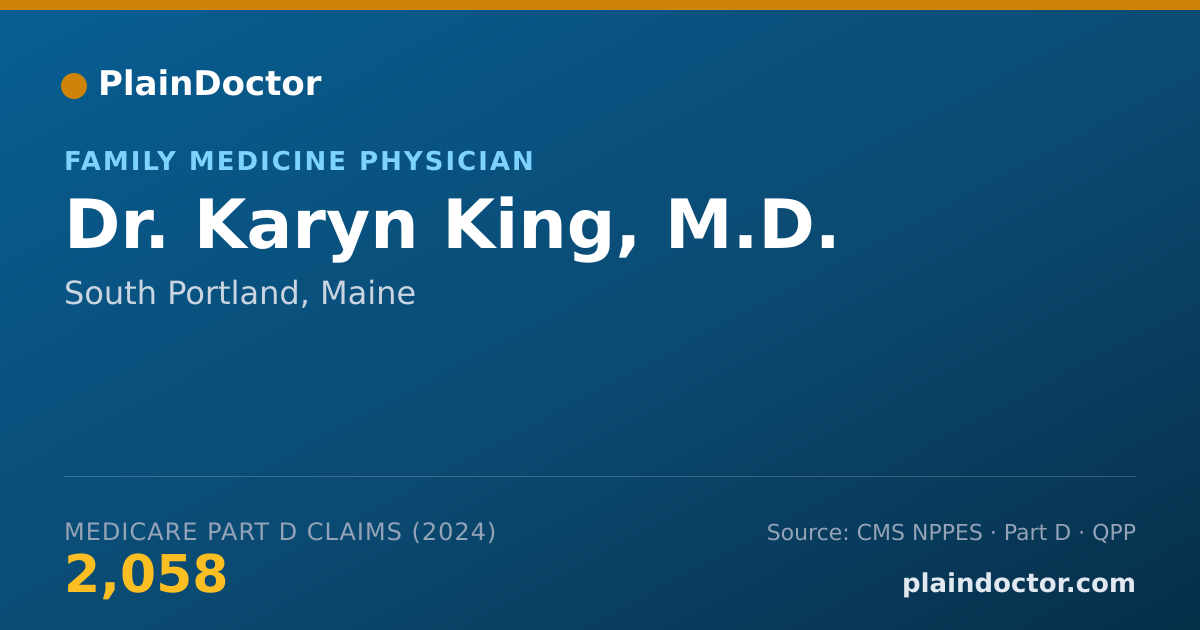 Shareable card for Karyn King, M.D. - Family Medicine Physician, South Portland, ME