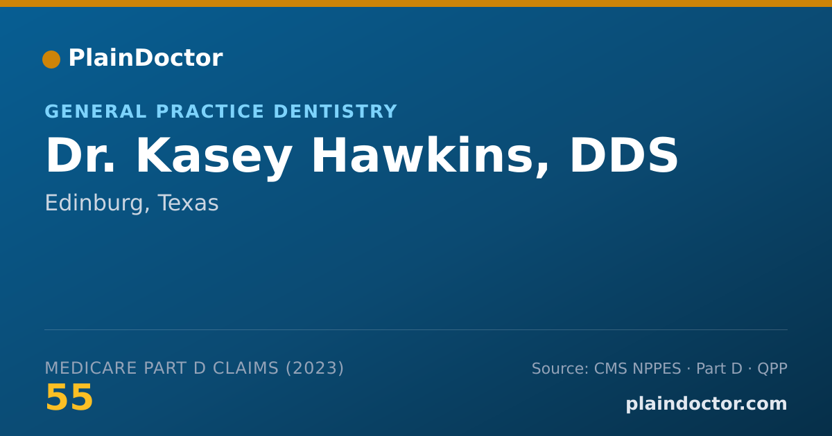 Shareable card for Kasey Hawkins, DDS - General Practice Dentistry, Edinburg, TX
