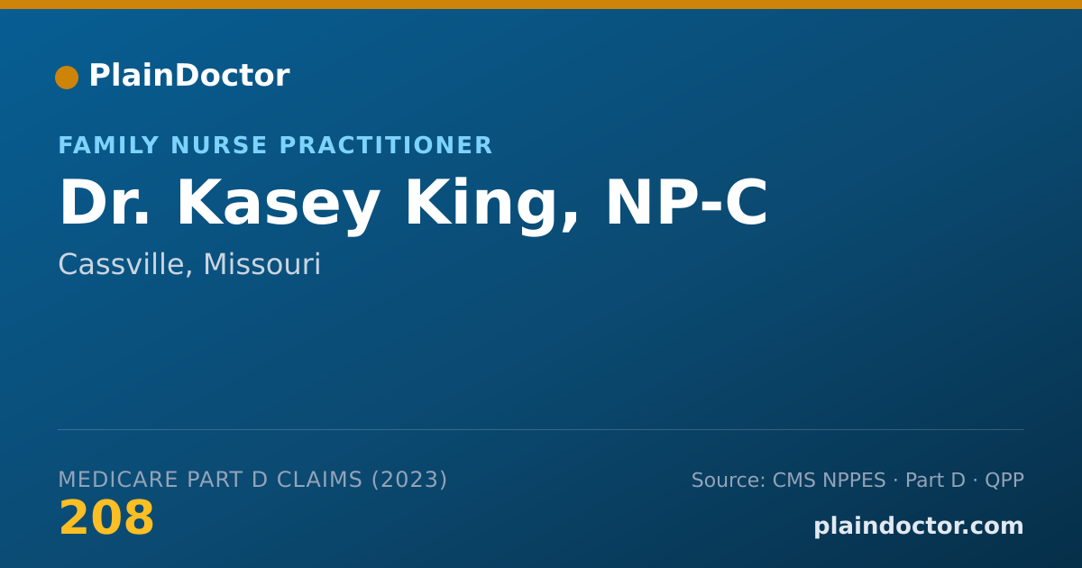 Shareable card for Kasey King, NP-C - Family Nurse Practitioner, Cassville, MO