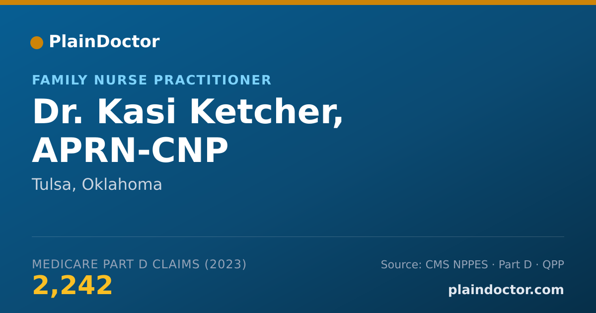 Shareable card for Kasi Ketcher, APRN-CNP - Family Nurse Practitioner, Tulsa, OK
