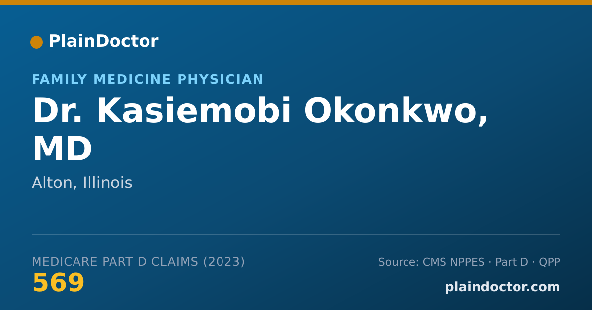 Shareable card for Kasiemobi Okonkwo, MD - Family Medicine Physician, Alton, IL