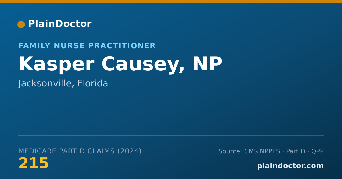 Shareable card for Kasper Causey, NP - Nurse Practitioner, Jacksonville, FL