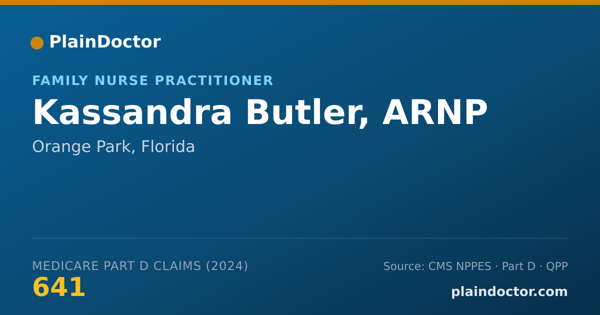 Shareable card for Kassandra Butler, ARNP - Family Nurse Practitioner, Orange Park, FL