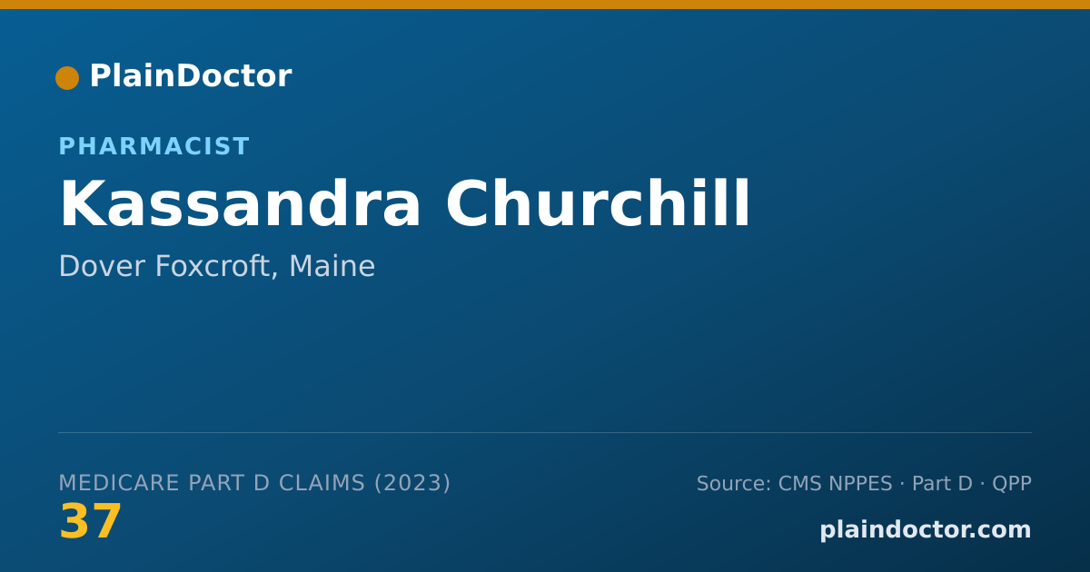 Shareable card for Kassandra Churchill - Pharmacist, Dover Foxcroft, ME