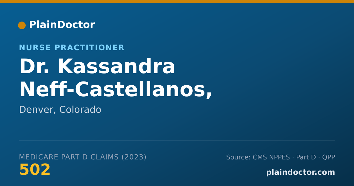 Shareable card for Kassandra Neff-Castellanos, FNP-C - Nurse Practitioner, Denver, CO