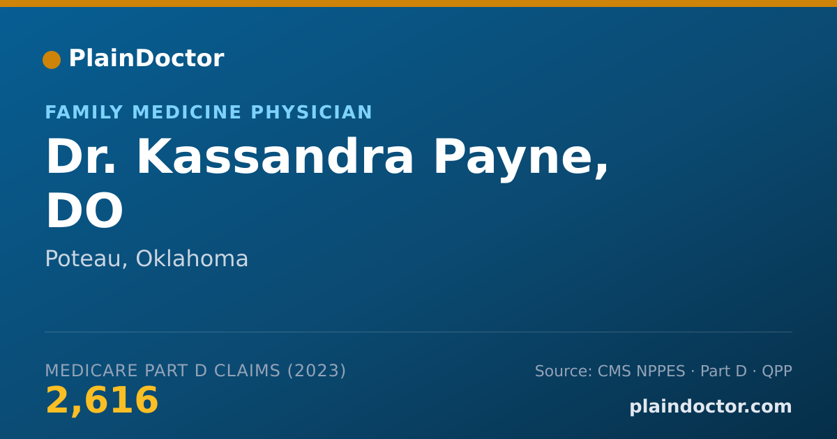 Shareable card for Kassandra Payne, DO - Family Medicine Physician, Poteau, OK