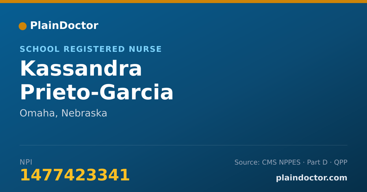 Shareable card for Kassandra Prieto-Garcia - School Registered Nurse, Omaha, NE