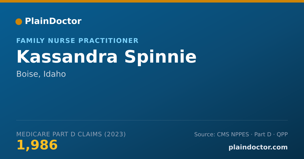 Shareable card for Kassandra Spinnie - Family Nurse Practitioner, Boise, ID