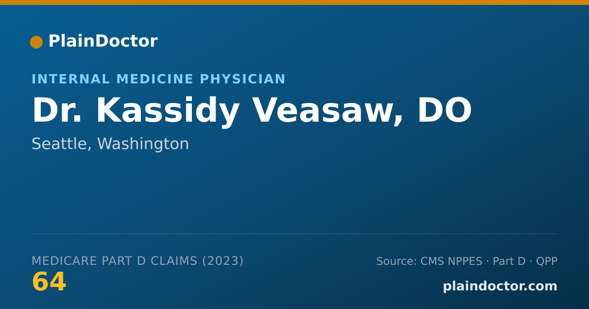 Shareable card for Kassidy Veasaw, DO - Internal Medicine Physician, Seattle, WA