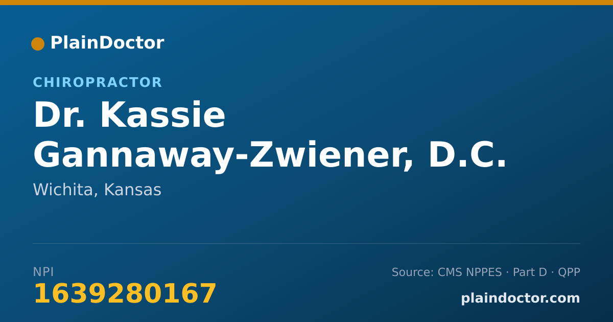 Shareable card for Kassie Gannaway-Zwiener, D.C. - Chiropractor, Wichita, KS
