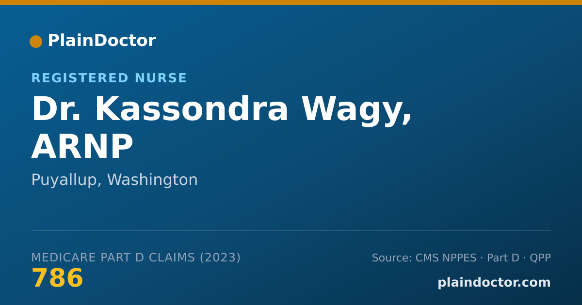 Shareable card for Kassondra Wagy, ARNP - Registered Nurse, Puyallup, WA