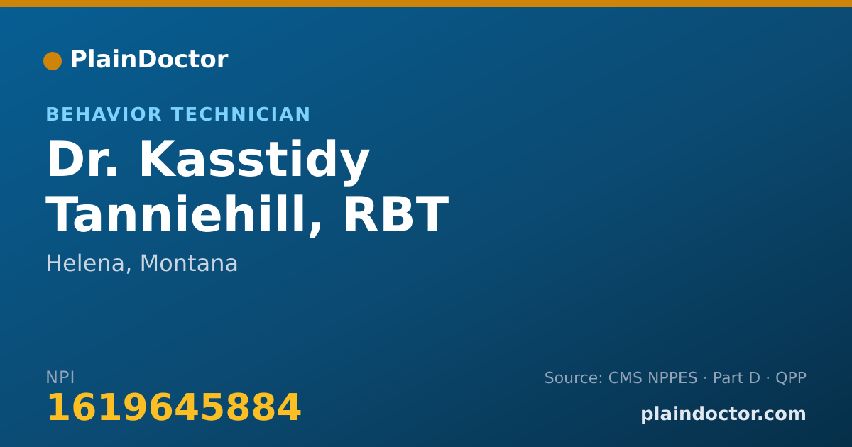 Shareable card for Kasstidy Tanniehill, RBT - Behavior Technician, Helena, MT