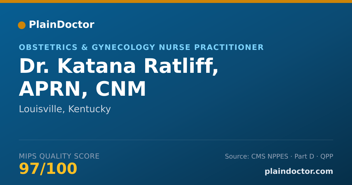 Shareable card for Katana Ratliff, APRN, CNM - Obstetrics & Gynecology Nurse Practitioner, Louisville, KY