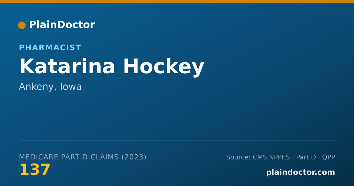 Shareable card for Katarina Hockey - Pharmacist, Ankeny, IA