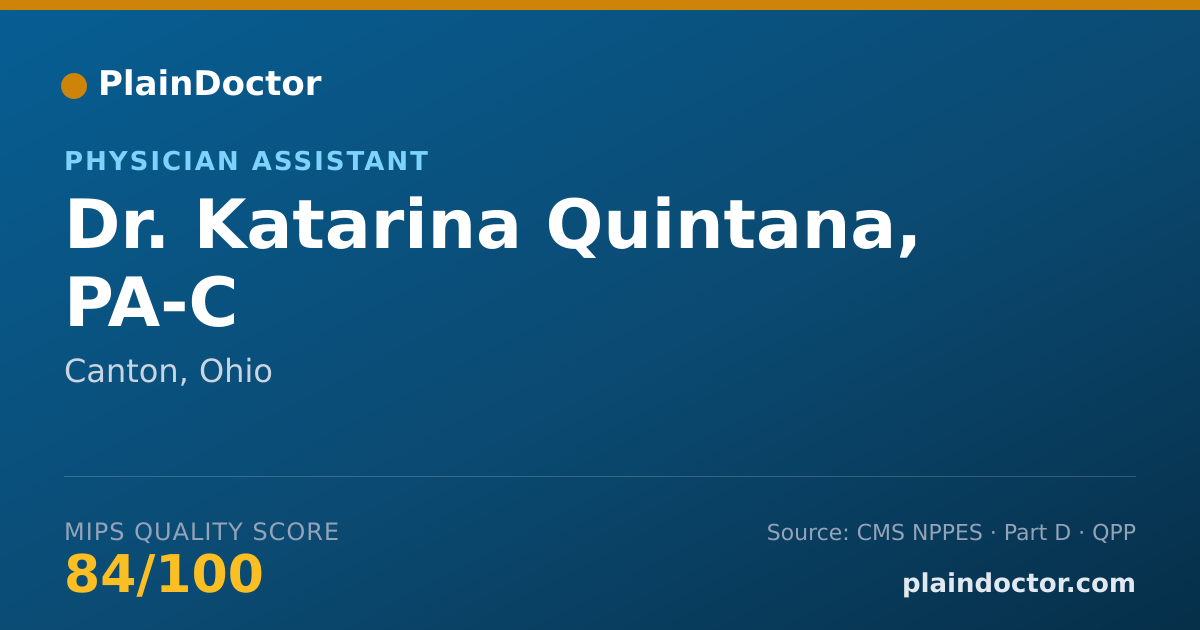 Shareable card for Katarina Quintana, PA-C - Physician Assistant, Canton, OH