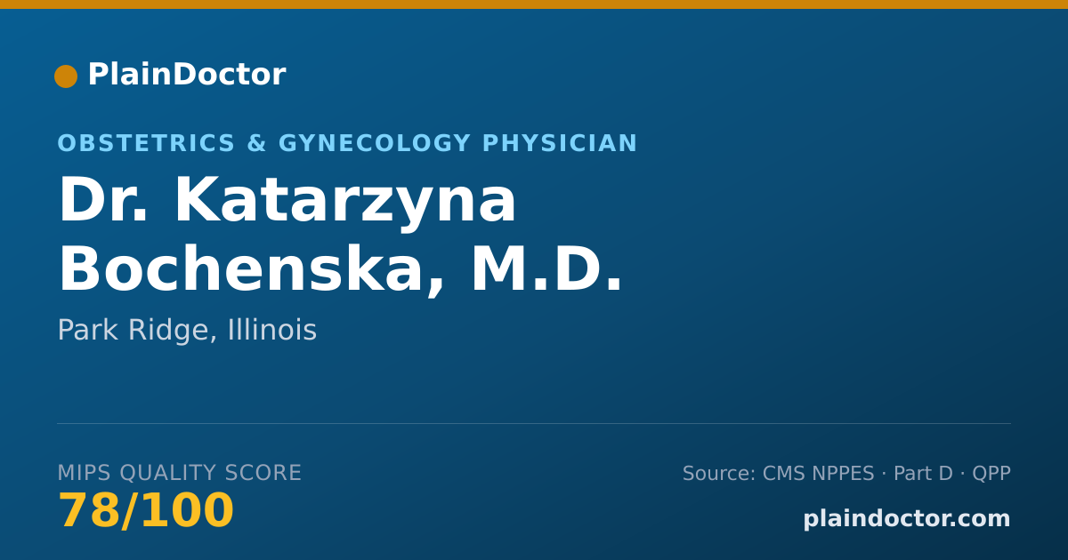 Shareable card for Katarzyna Bochenska, M.D. - Obstetrics & Gynecology Physician, Park Ridge, IL