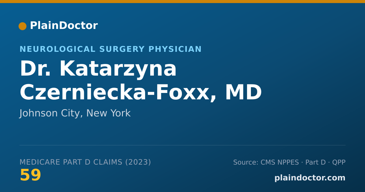 Shareable card for Katarzyna Czerniecka-Foxx, MD - Neurological Surgery Physician, Johnson City, NY