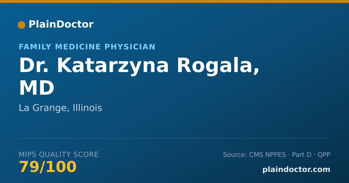 Shareable card for Katarzyna Rogala, MD - Family Medicine Physician, La Grange, IL