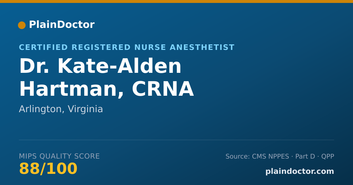 Shareable card for Kate-Alden Hartman, CRNA - Certified Registered Nurse Anesthetist, Arlington, VA