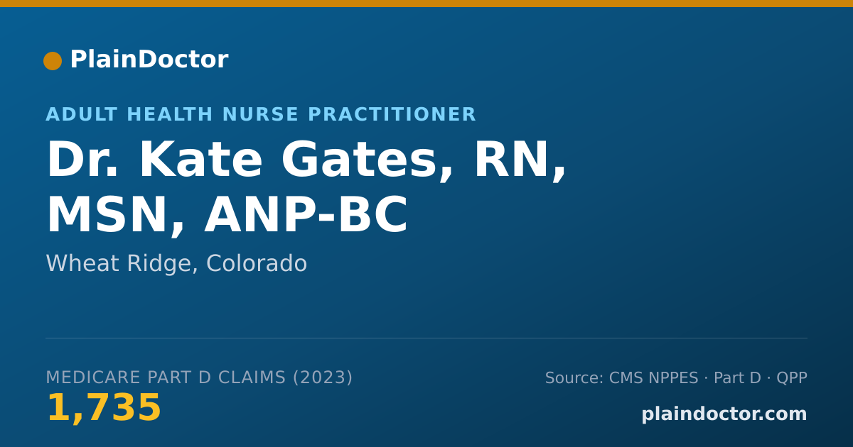Shareable card for Kate Gates, RN, MSN, ANP-BC - Adult Health Nurse Practitioner, Wheat Ridge, CO