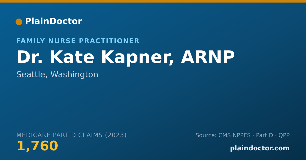 Shareable card for Kate Kapner, ARNP - Family Nurse Practitioner, Seattle, WA