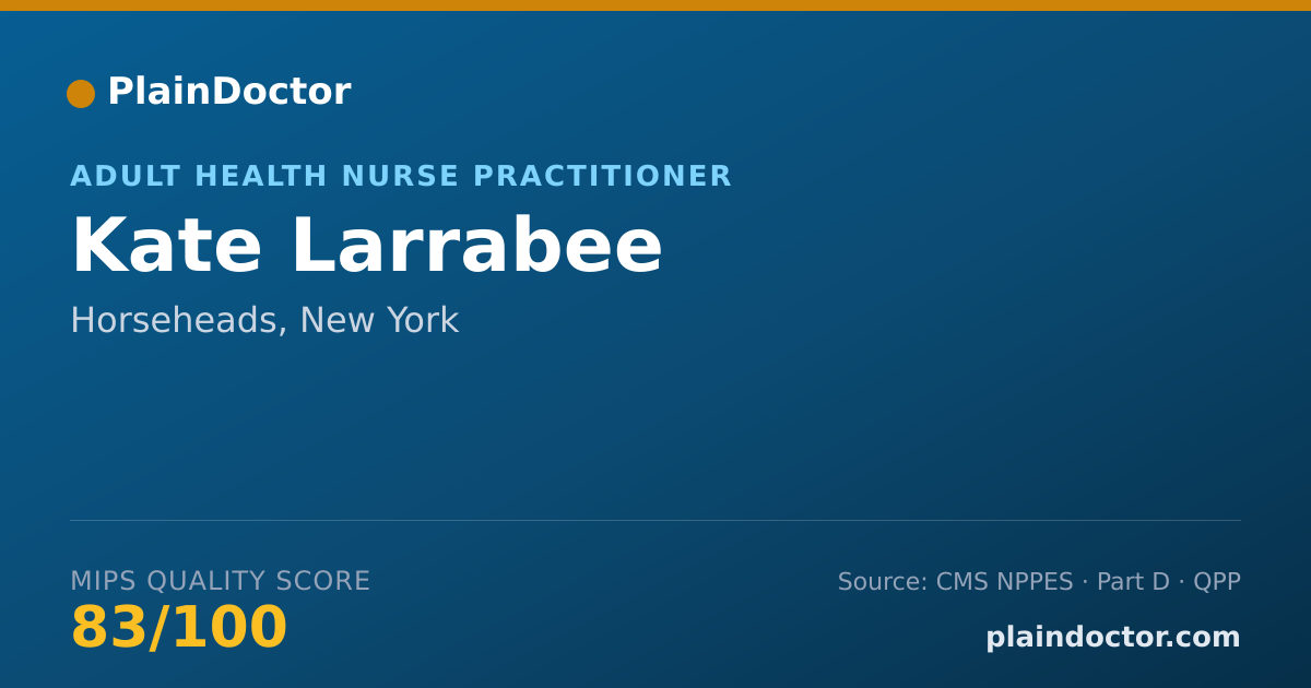 Shareable card for Kate Larrabee - Adult Health Nurse Practitioner, Horseheads, NY