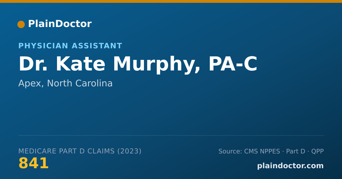 Shareable card for Kate Murphy, PA-C - Physician Assistant, Apex, NC