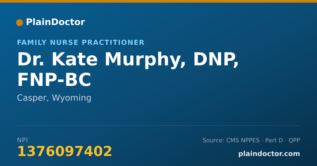 Shareable card for Kate Murphy, DNP, FNP-BC - Family Nurse Practitioner, Casper, WY