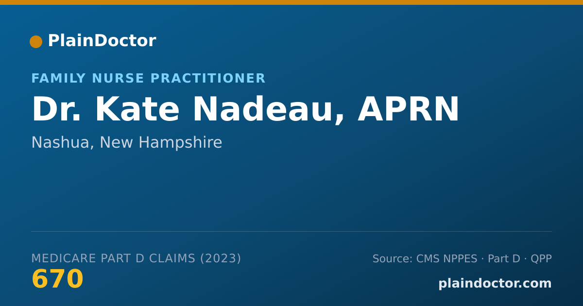 Shareable card for Kate Nadeau, APRN - Family Nurse Practitioner, Nashua, NH